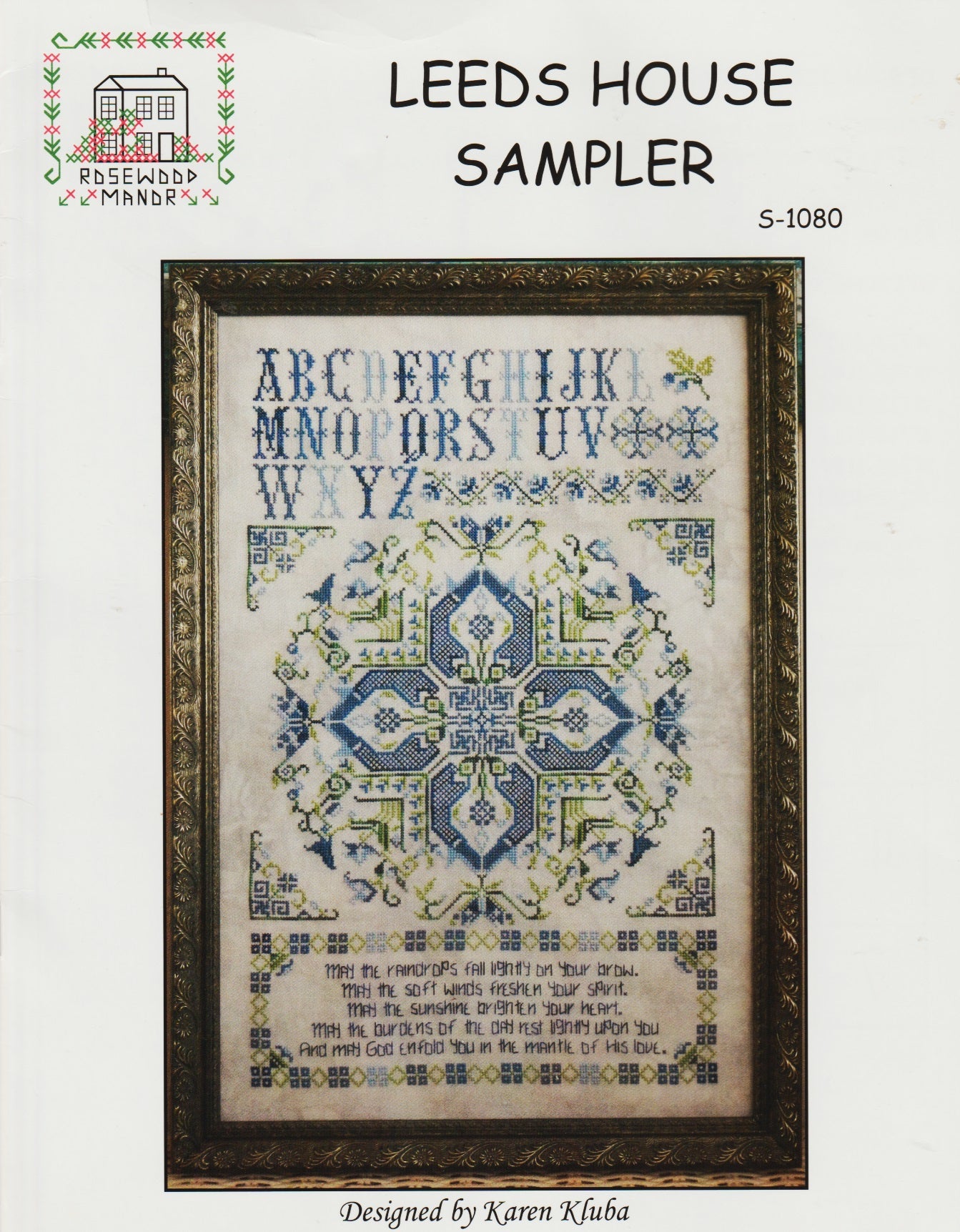 Rosewood Manor Leeds House Sampler S-1080 cross stitch pattern