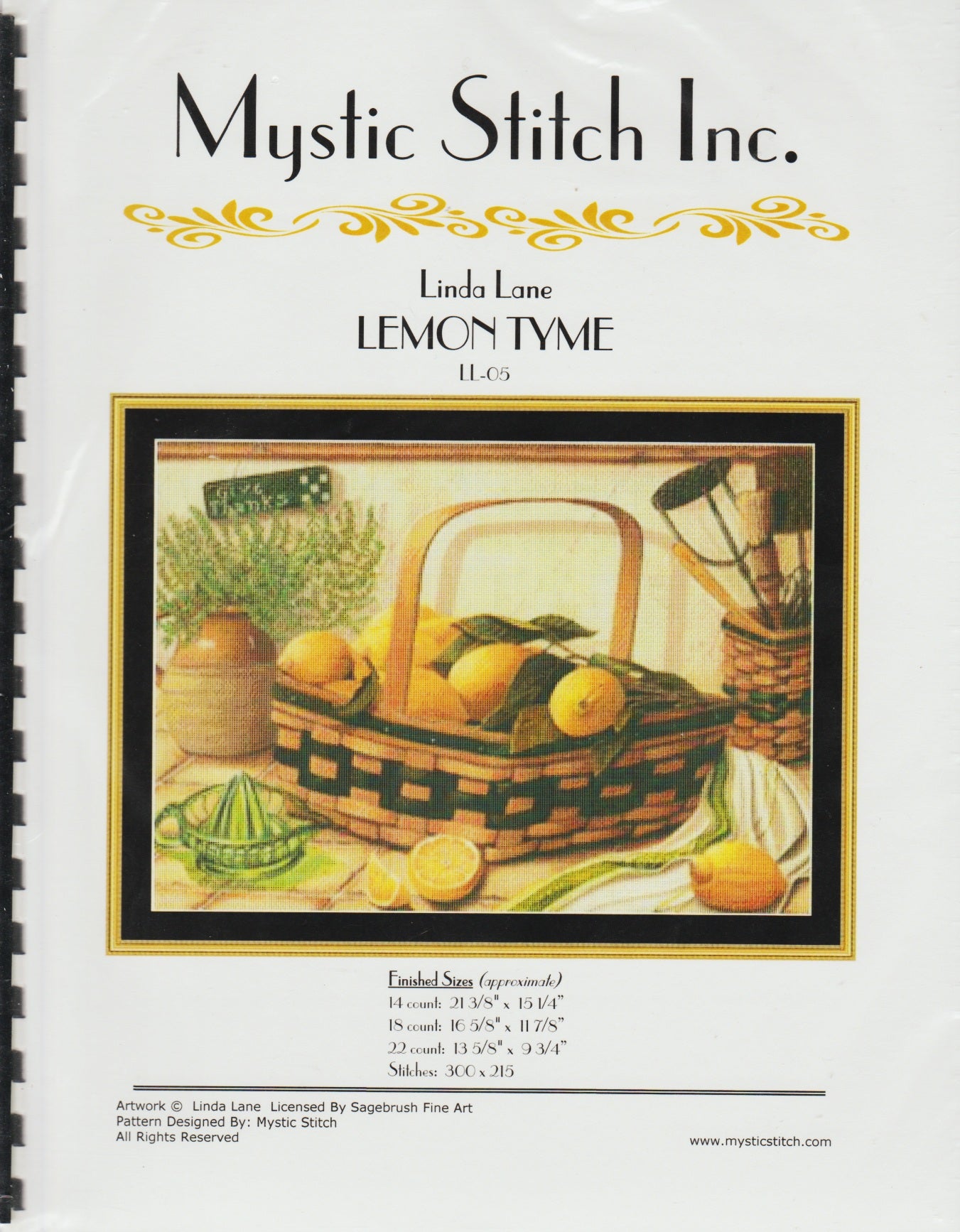 Mystic Stitch Lemon Tyme LL-05 cross stitch pattern