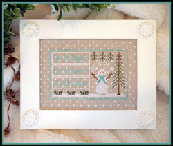 Country Cottage Needleworks Let It Snow CCN116 snowman cross stitch pattern