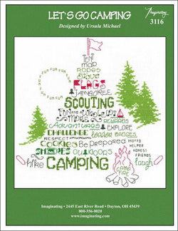 Imaginating Let's Go Camping 3116 cross stitch pattern