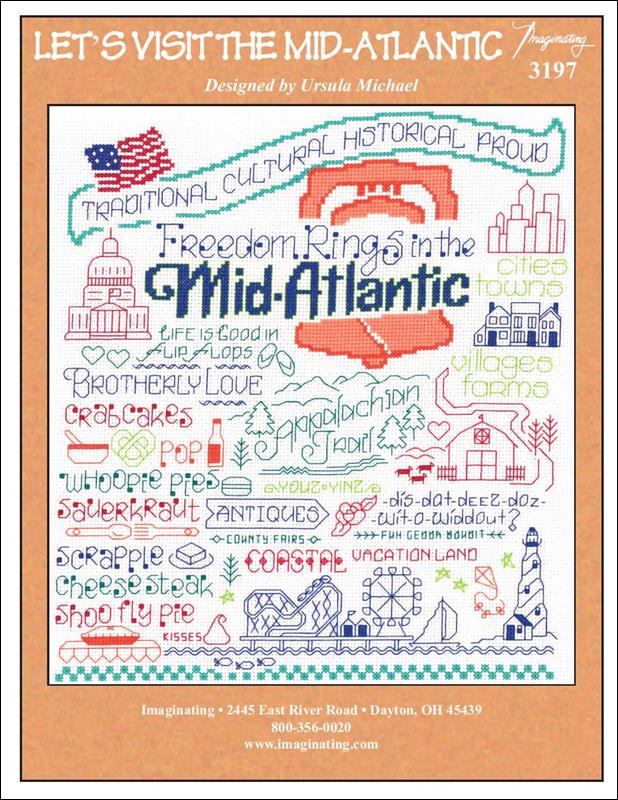 Imaginating Let's Visit Mid-Atlantic 3197 cross stitch pattern