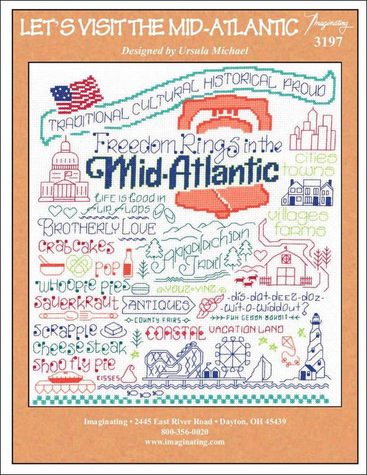 Imaginating Let's Visit Mid-Atlantic 3197 cross stitch pattern