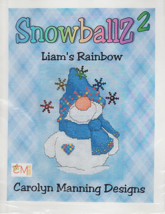 Carolyn Manning Designs Liam's Rainbow Snowballz 2 cross stitch pattern