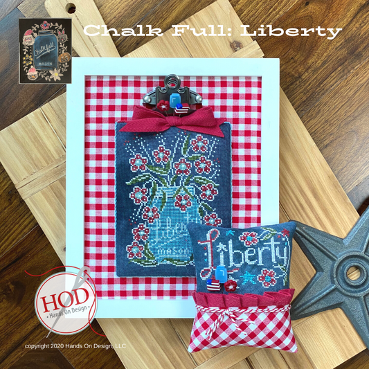 Hands On Design Liberty - Chalk Full patriotic cross stitch pattern