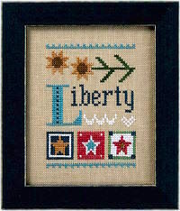 Lizzie Kate Liberty Flip-It F167 patriotic cross stitch pattern