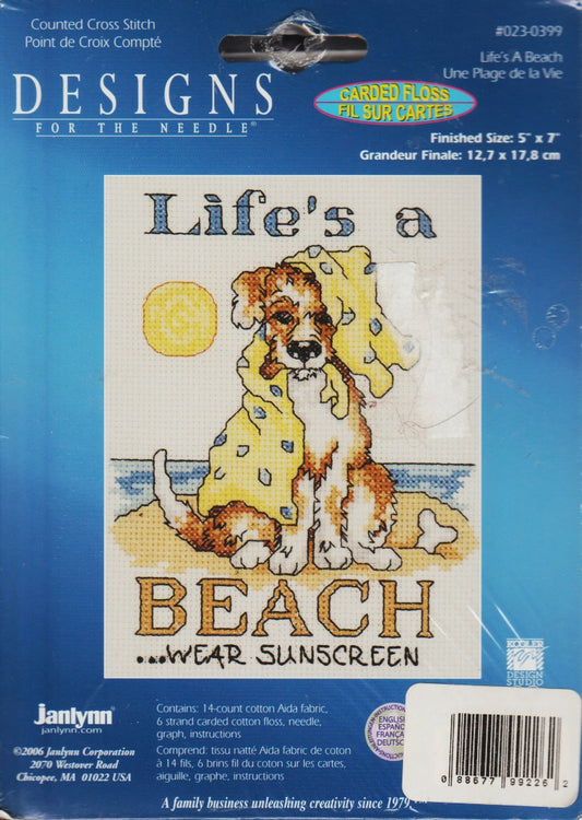 Designs For The Needle Life's a Beach 023-0399 cross stitch kit