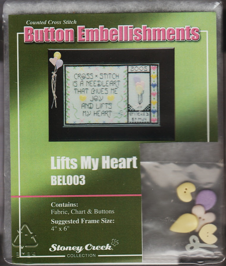Stoney Creek Lifts My Heart BEL003 cross stitch kit