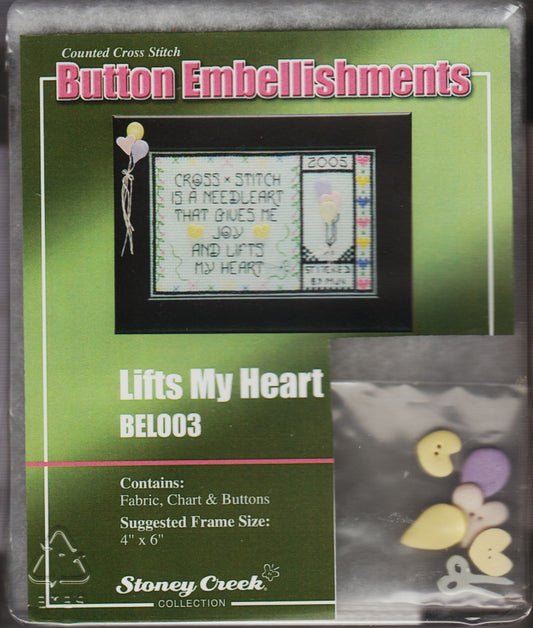 Stoney Creek Lifts My Heart BEL003 cross stitch kit