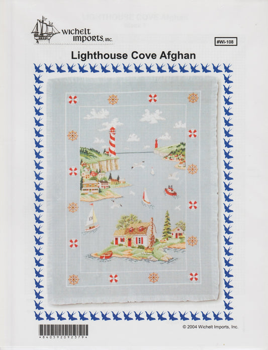 Wichelt Lighthouse Cove Afghan WI-108 cross stitch pattern