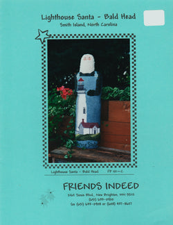 Friends Indeed Lighthouse Santa - Bald Head FP101-C cross stitch pattern