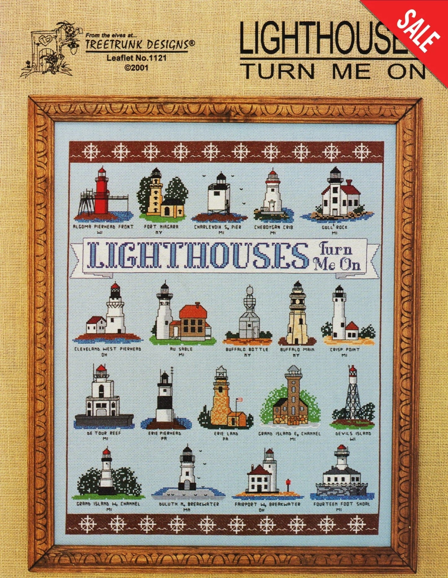 TreeTrunk Designs Lighthouses Turn Me On 1121 cross stitch pattern