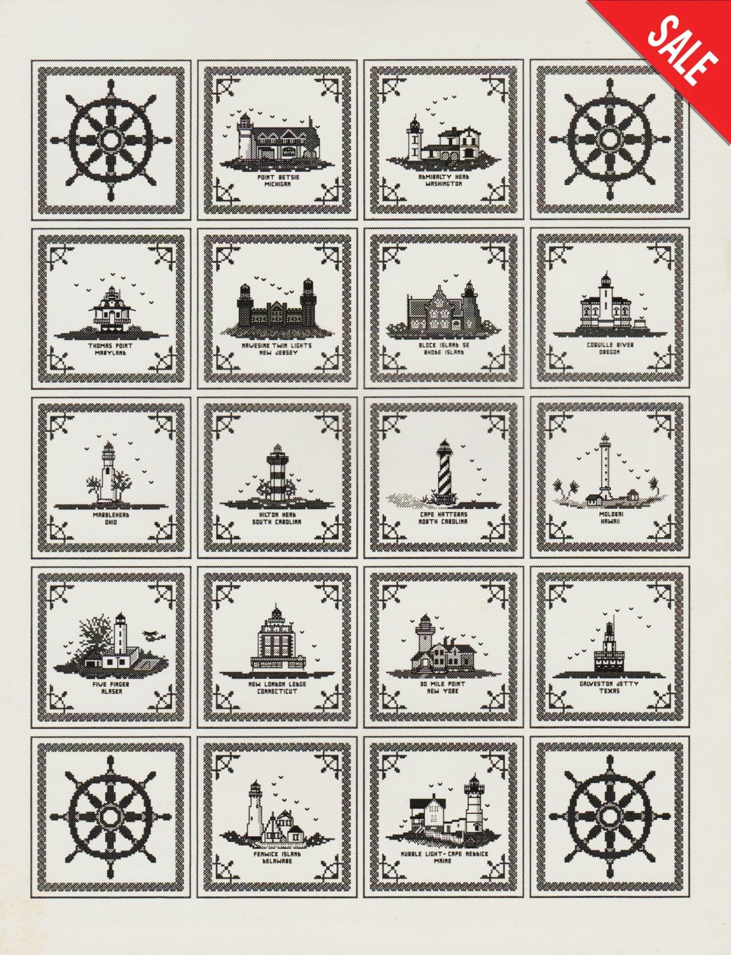 Lighthouses Of The Usa Pattern Pattern