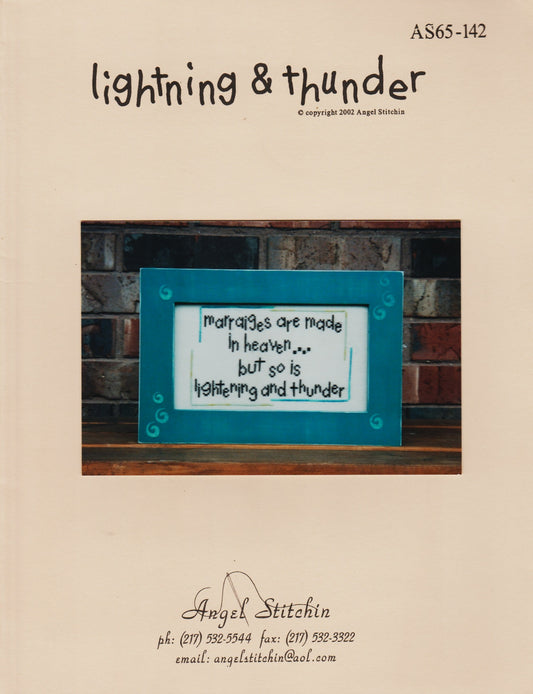 Angel Stitchin Lightning & Thunder AS65-142 marriage cross stitch pattern