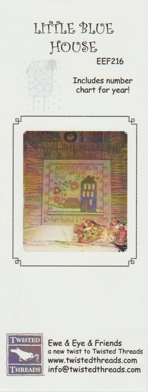 Ewe & Eye Little Blue House cross stitch pattern