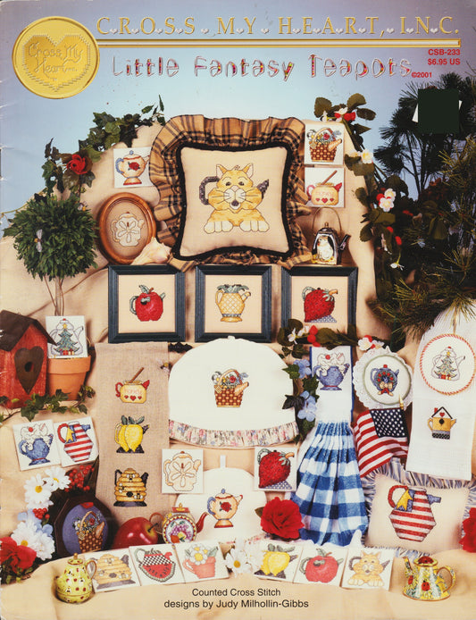 Cross My Heart Little Fantasy Teapots CSB-233 cross stitch pattern