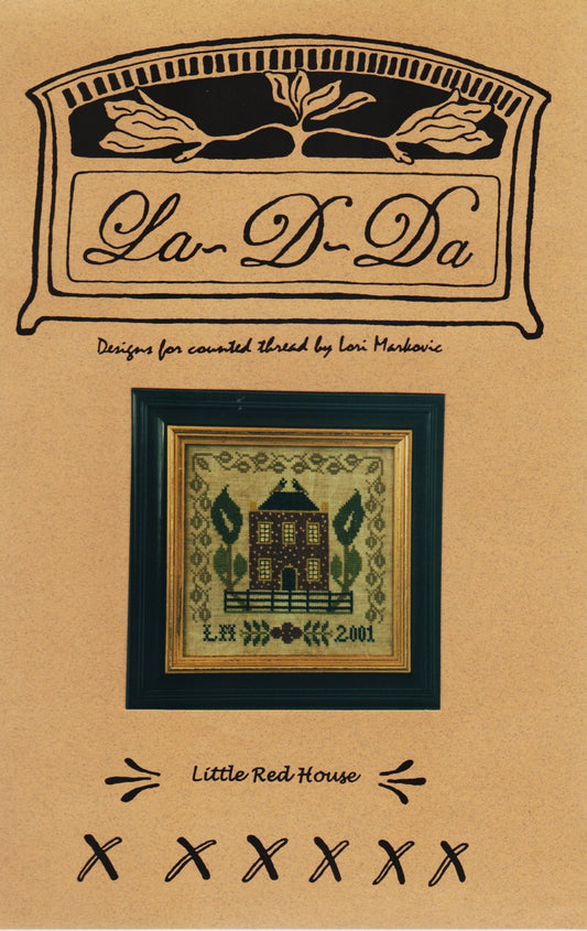 La-D-Da Little Red House cross stitch pattern