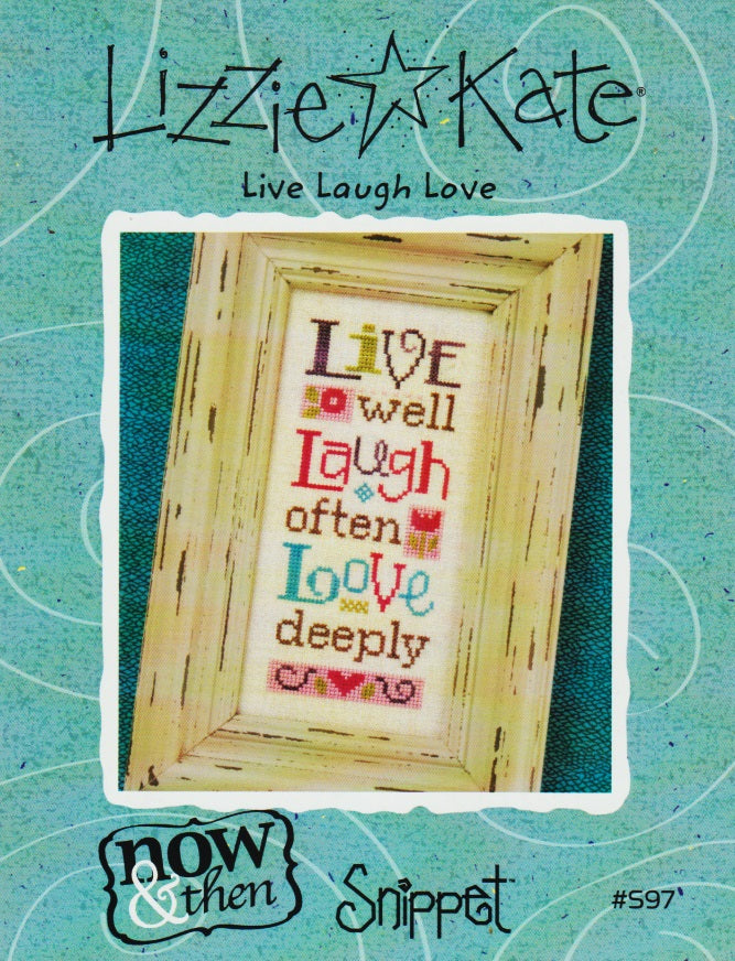 Lizzie Kate Live Laugh Love S97 cross stitch pattern