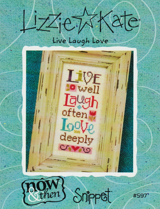 Lizzie Kate Live Laugh Love S97 cross stitch pattern