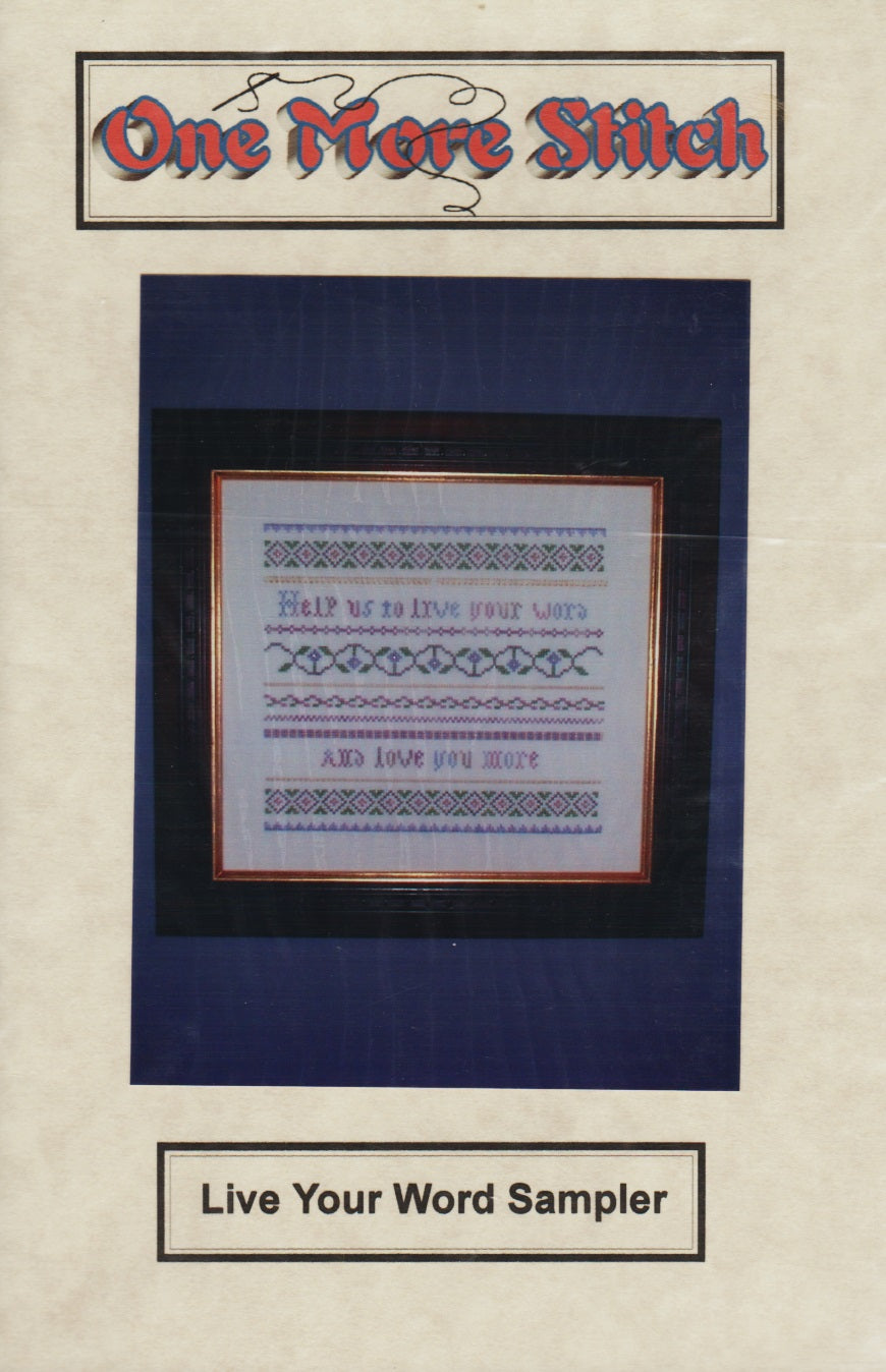 Live Your Word Sampler pattern – Sandra's Stitch Stash