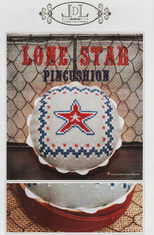 Lindsay Lane Designs Lone Star Pincushion cross stitch pattern