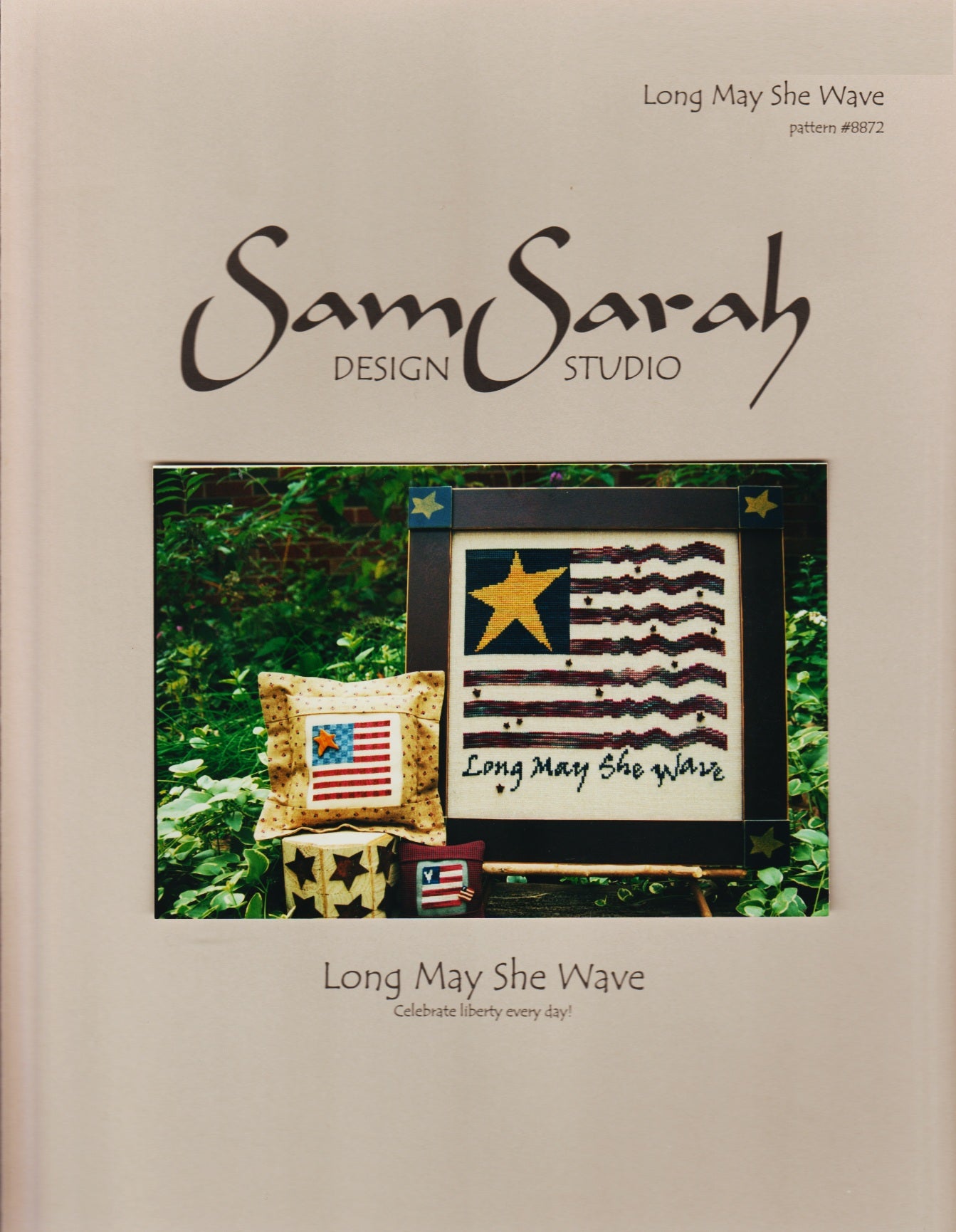 Sam Sarah Long May She Wave 8872 patriotic cross stitch pattern
