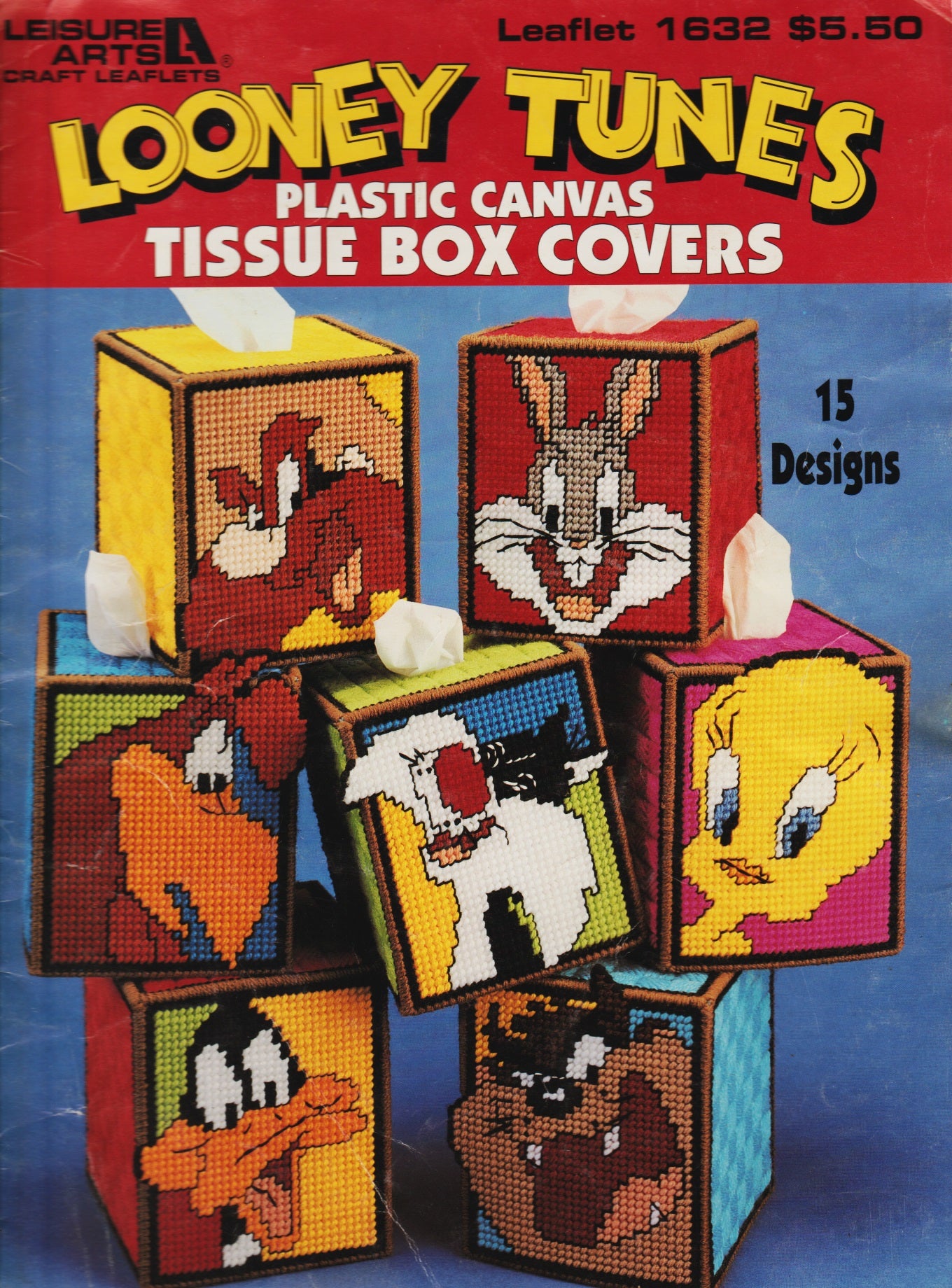 Leisure Arts Looney Toons Tissue Box Covers 1632 cross stitch pattern