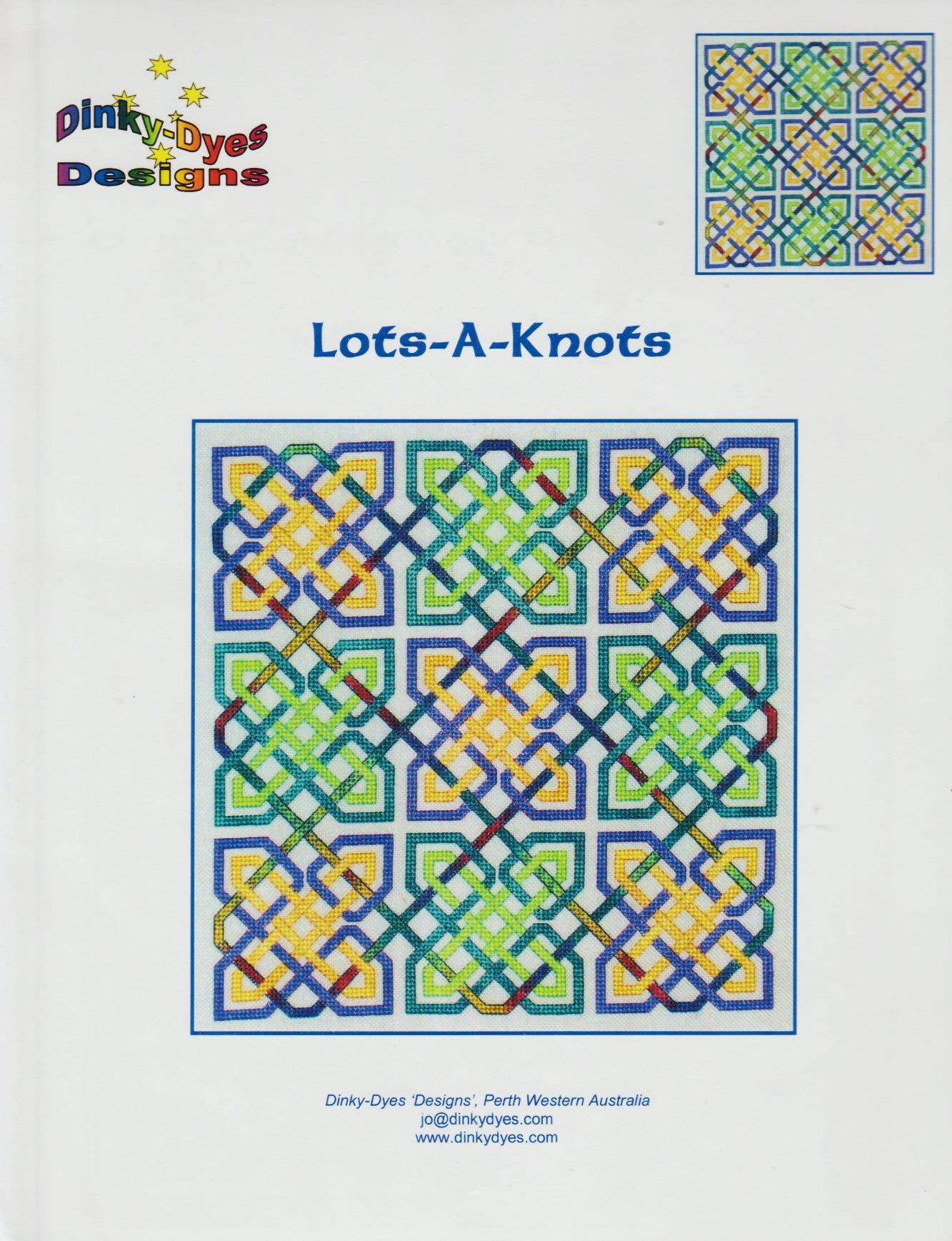 Dinky Dyes Lots-A-Knots cross stitch pattern