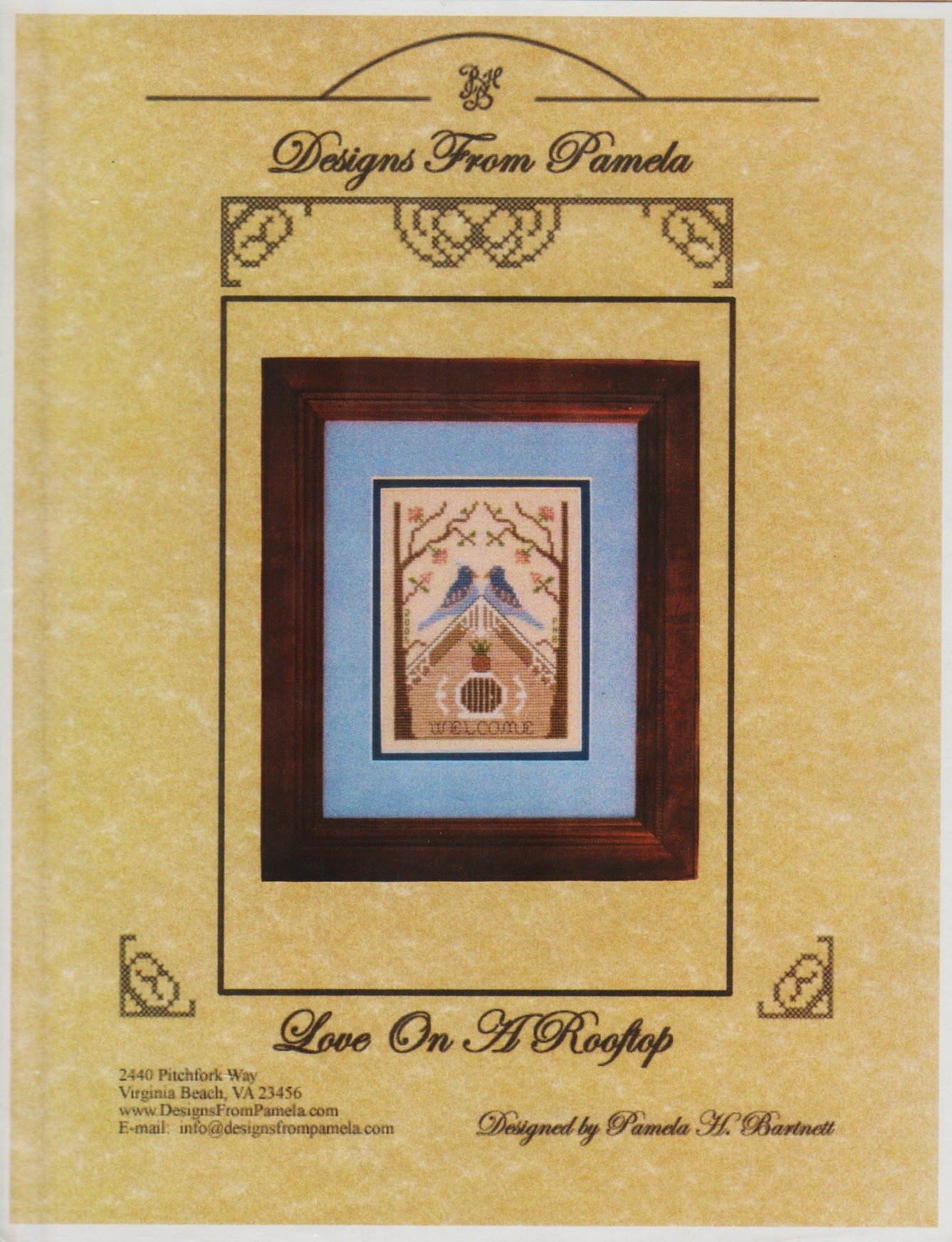 Designs From Pamela Love On A Rooftop cross stitch pattern