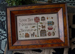 Plum Street Samplers Love Thy Neighbor cross stitch pattern