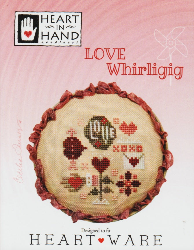 Heart In Hand Love Whirligig cross stitch pattern