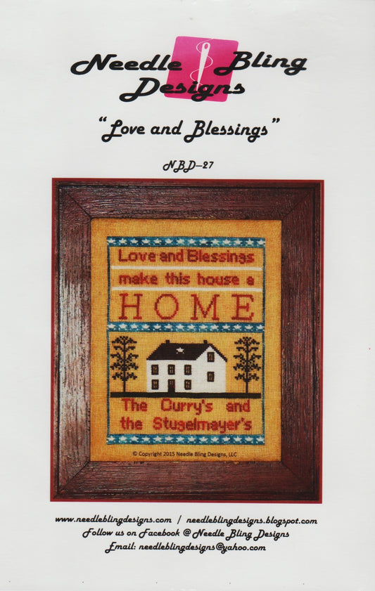 Needle Bling Designs Love and Blessings NBD-27 cross stitch pattern