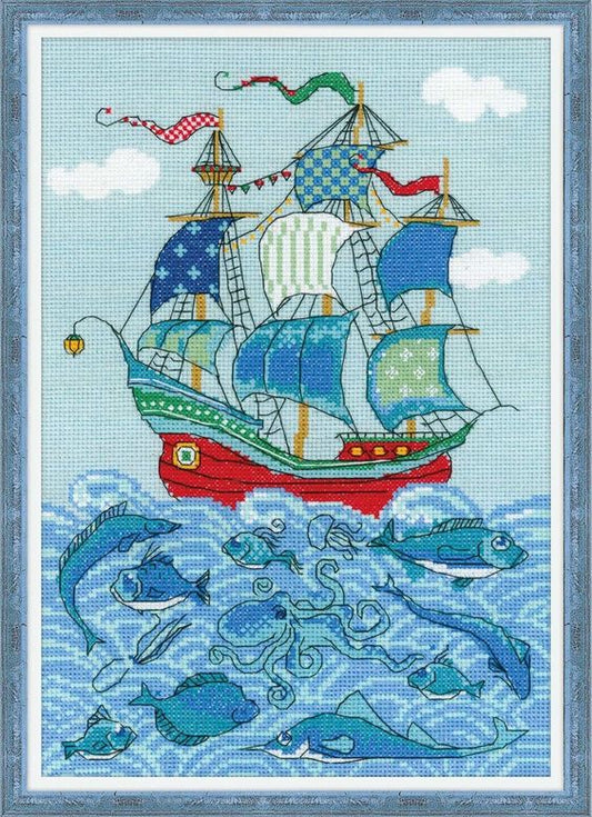 Riolis Lucky Ship 1465 cross stitch kit