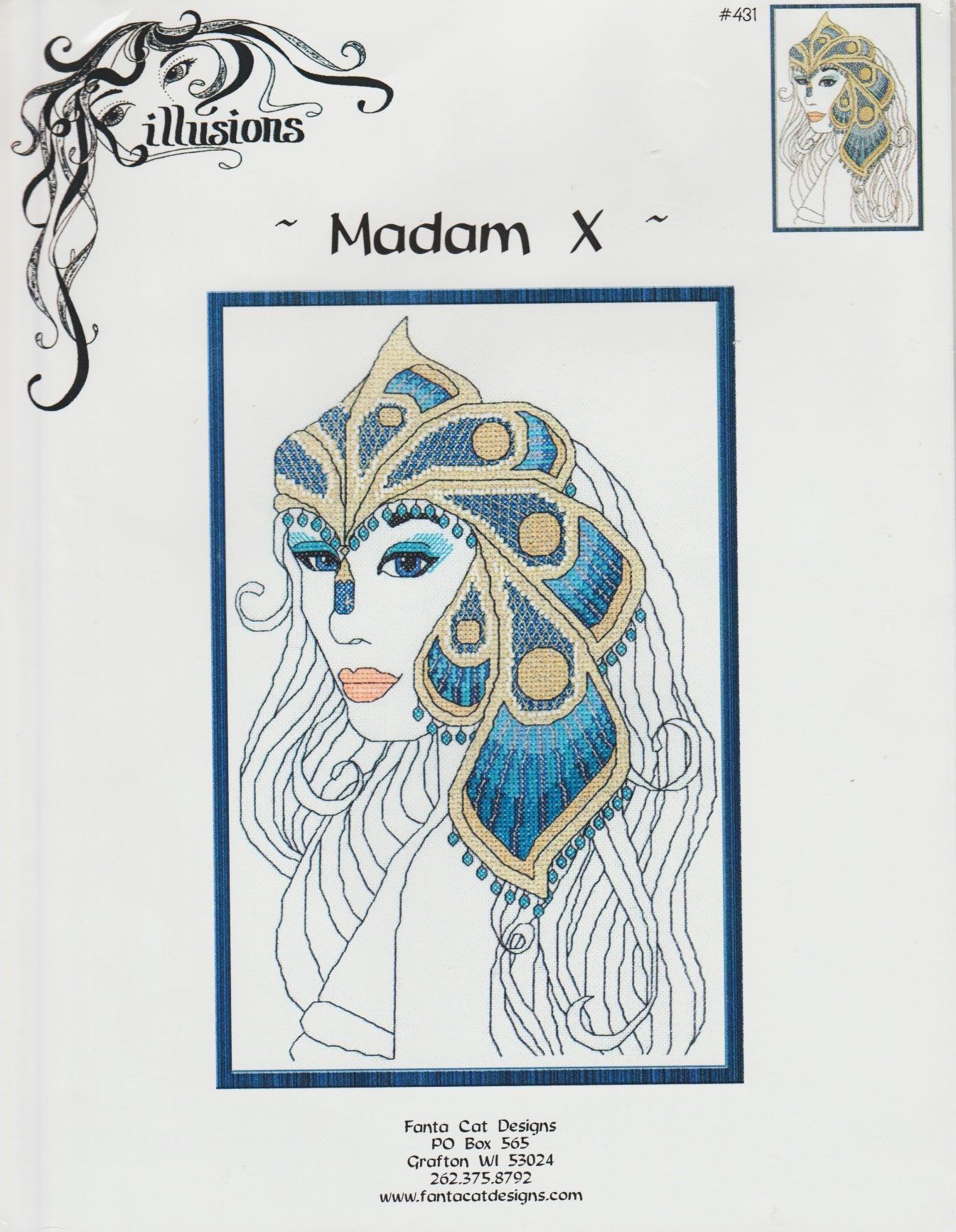 Illusions Madam X 431 cross stitch pattern