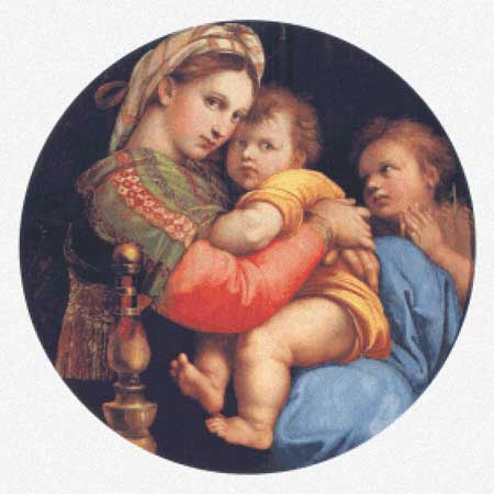 Scarlet Quince Madonna of the Chair RAP002 cross stitch pattern