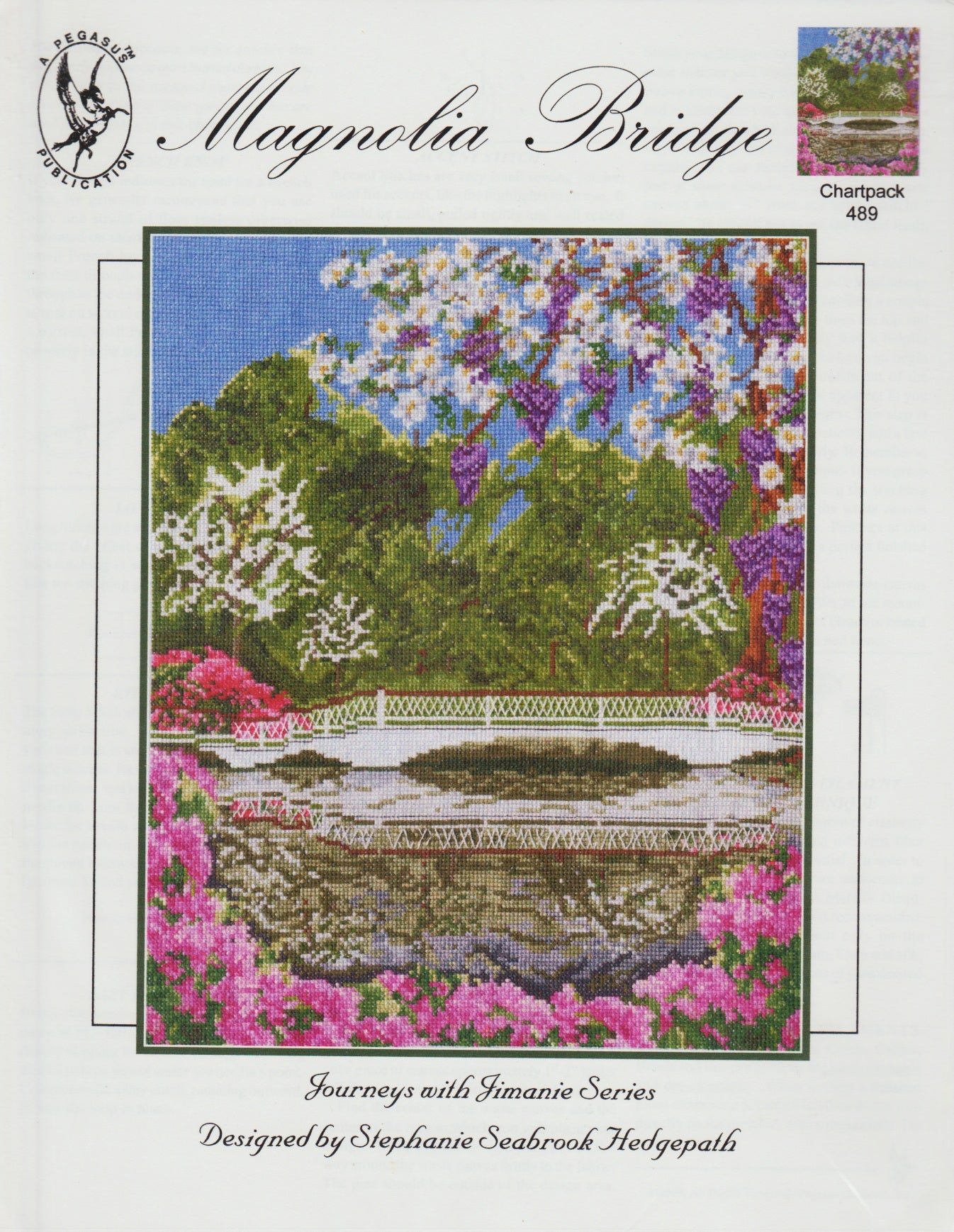 Pegasus Magnolia Bridge 489 cross stitch pattern