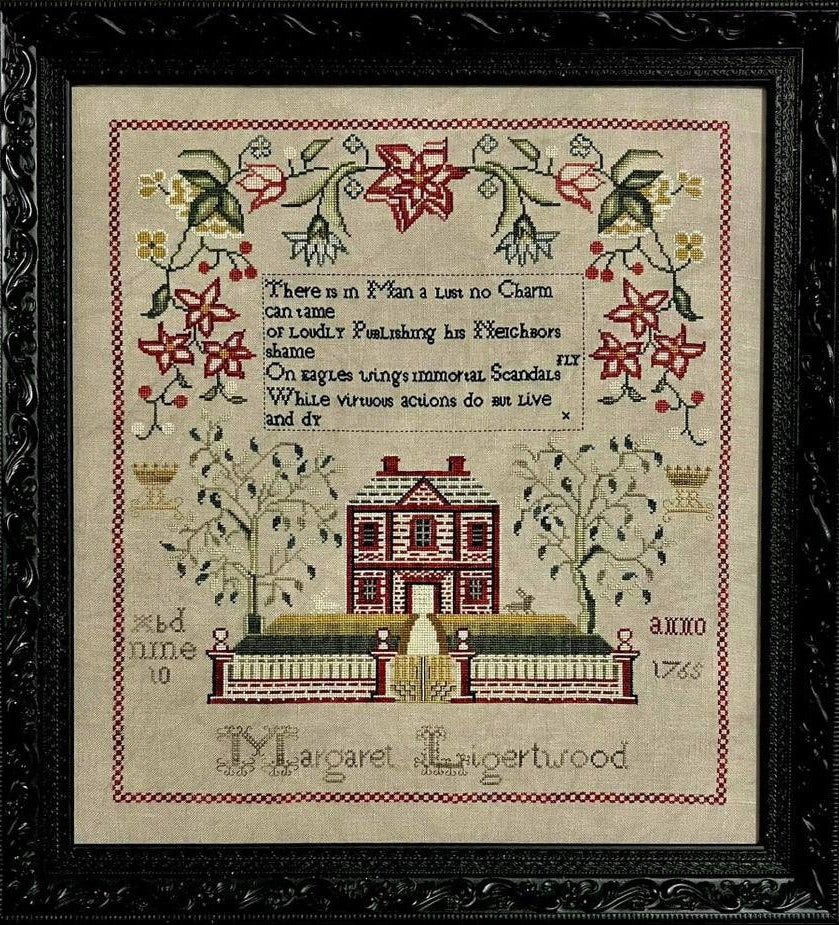 Fox and Rabbit Margaret Ligertwood 1765 sampler cross stitch pattern