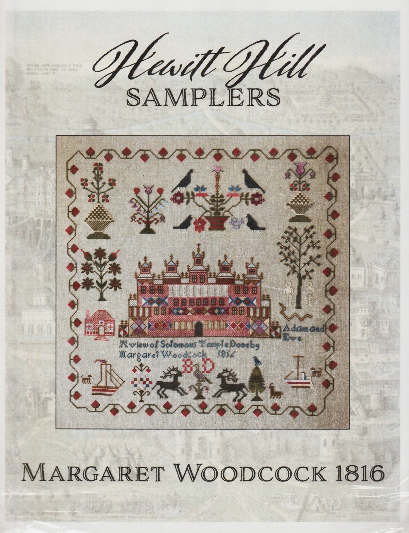 Hewitt Hills Samplers Margaret Woodcock 1816 cross stitch pattern