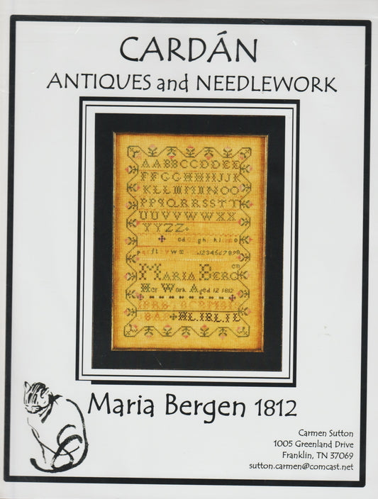 Cardan Maria Bergen 1812 cross stitch pattern