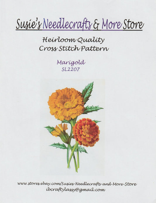 Susie's Needlecraft Marigold SL2207 cross stitch pattern