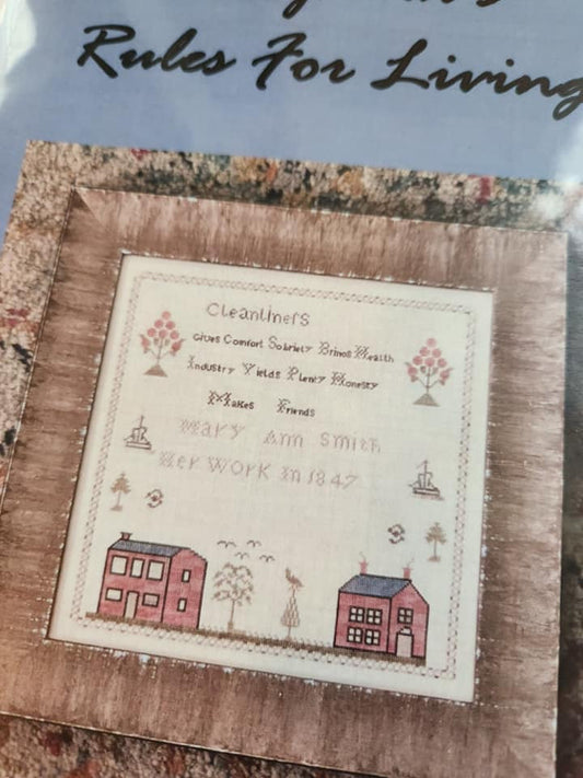Hands To Work Mary Ann's Rules For Living cross stitch pattern