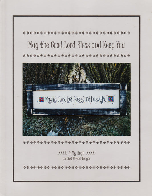 4 My Boys May The Good Lord Bless You and Keep You cross stitch pattern