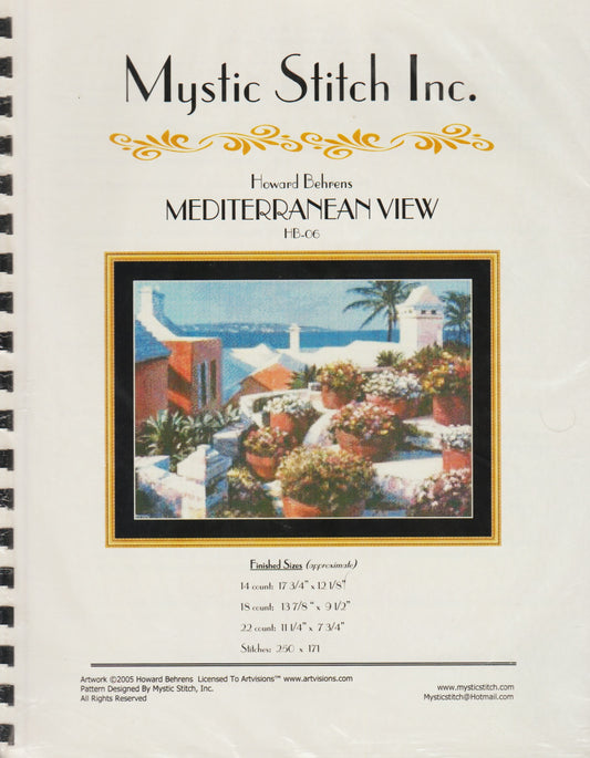 Mystic Stitch Mediterranean View HB-06 cross stitch pattern