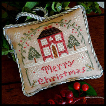 Little House Merry Christmas LHNTST-10 cross stitch ornament pattern