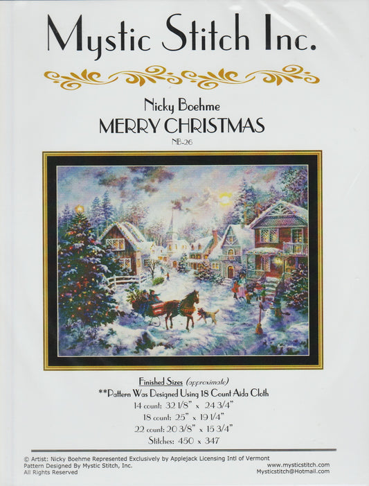 Mystic Stitch Merry Christmas NB-26 cross stitch pattern