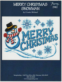 Imaginating Merry Christmas Snowman 2982 cross stitch pattern