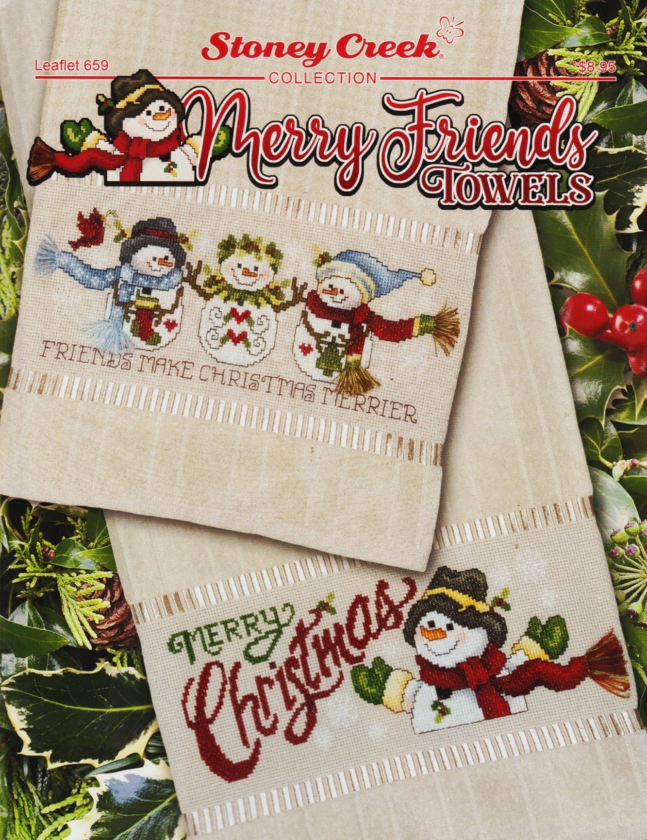 Stoney Creek Merry Friends Towels LFT659 cross stitch pattern