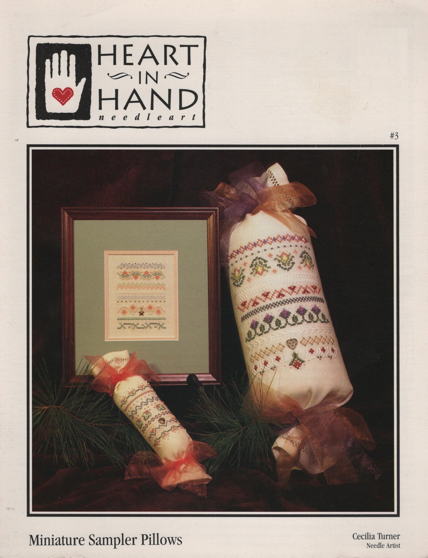 Heart In Hand Miniature Sampler Pillows 3 cross stitch pattern