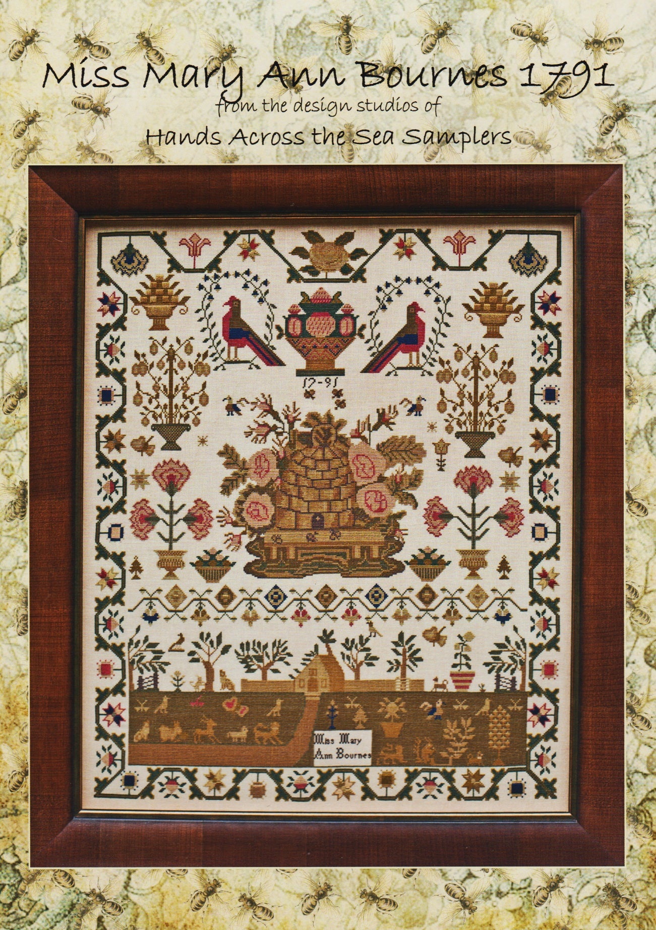 Hands Across The Sea Samplers Miss Mary Ann Bournes 1791 cross stitch pattern