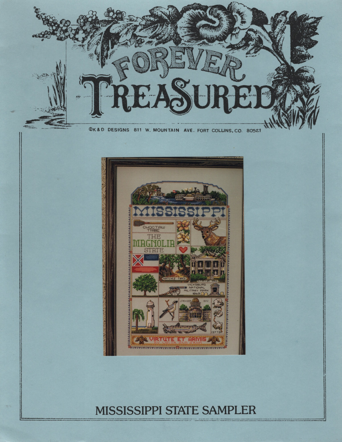 K&D Designs Mississippi State Sampler cross stitch pattern