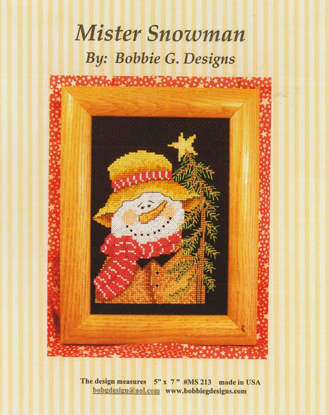 Bobbie G. Mister Snowman MS213 cross stitch pattern